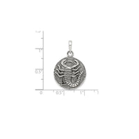 Antique-Finish Scorpio Zodiac Pendant (Silver)