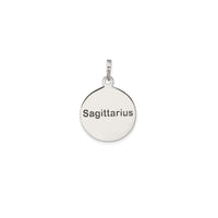 Antique-Finish Sagittarius Zodiac Pendant (Silver)