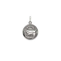 Antique-Finish Capricorn Zodiac Pendant (Silver)