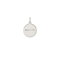 Antique-Finish Aquarius Zodiac Pendant (Silver)
