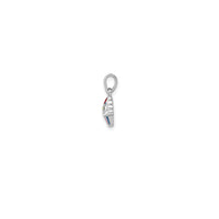 Enameled Multicolor Cupcake Pendant (Silver)