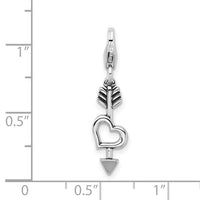Heart and Arrow Pendant (Silver)