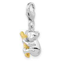 Koala Bear on the Tree Charm (Silver)