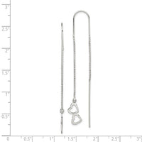 Drop Heart Earrings (Silver 925)