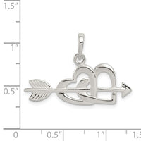 Heart and Arrow Pendant (Silver)