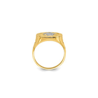 Two-Tone Saint Christopher Men's Ring (14K)