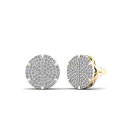 Diamond Round Stud Earrings (14K)