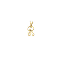 Diamond-cut Initial Letters Pendant (14K)