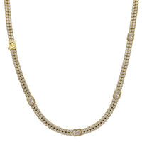 Radiant Setting 2-Row Tennis Chain (14K)