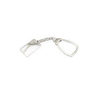 Rectangular Tag Key Chain (Silver)