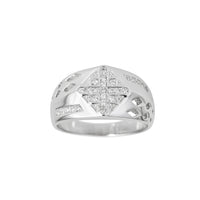 Rhombus Pave Men's Ring (Silver) Popular Jewelry New York
