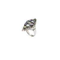 Rhombus Shielded CZ Ring (Silver)