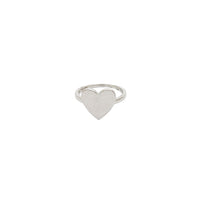 Heart Stackable Signet Ring (Silver)