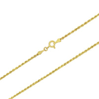 Solid 1mm Rope Chain (Silver)