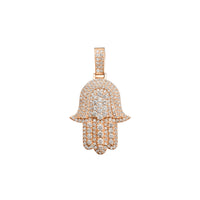 Diamond Cluster Hamsa Hand Pendant (14K)