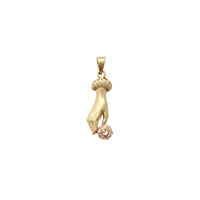 Rose & Hand Pendant (14K) Popular Jewelry New York