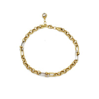 Round Rolo Link Bracelet (14K).