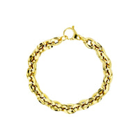 Rounded Cable Link Bracelet (14K).