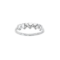 Row of Hearts Ring (Silver) Popular Jewelry New York
