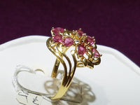 Floral Vine Ruby Ring 14K - Lucky Diamond 恆福珠寶金行 New York City 169 Canal Street 10013 Jewelry store Playboi Charlie Chinatown @luckydiamondny 2124311180