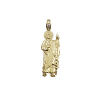 Diamond-Cut Icy Bail Saint Jude Pendant (14K)