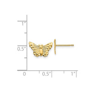 Glossy Butterfly Stud Earrings (14K)