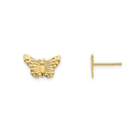 Glossy Butterfly Stud Earrings (14K)