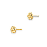 Rose Flower Stud Earrings (14K)