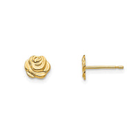 Rose Flower Stud Earrings (14K)