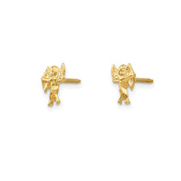 Glossy Cupid Stud Earrings (14K)