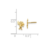Glossy Cupid Stud Earrings (14K)