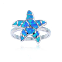 Created Opal Starfish Ring
