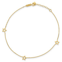Star Anklet Bracelet (14K).