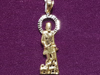 Saint Lazarus White Gold Halo Pendant 14K - Lucky Diamond 恆福珠寶金行 New York City 169 Canal Street 10013 Jewelry store Playboi Charlie Chinatown @luckydiamondny 2124311180