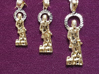 Saint Lazarus White Gold Halo Pendant 14K - Lucky Diamond 恆福珠寶金行 New York City 169 Canal Street 10013 Jewelry store Playboi Charlie Chinatown @luckydiamondny 2124311180