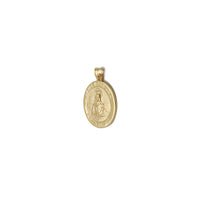 Saint Barbara Protect Us Medallion Pendant (14K) 14 Karat Yellow Gold, Popular Jewelry New York