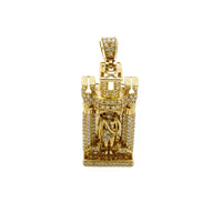 Saint Lazarus CZ 3D Pendant (14K)