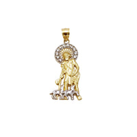 Saint Lazarus CZ Pendant (14K).