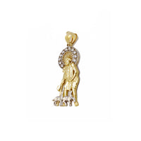 Saint Lazarus CZ Pendant (14K).