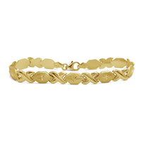 Sandblast XOXO Fancy Bracelet (14K).