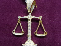 Iced Out Balance Scales Pendant Silver - Lucky Diamond 恆福珠寶金行 New York City 169 Canal Street 10013 Jewelry store Playboi Charlie Chinatown @luckydiamondny 2124311180