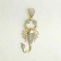 Scorpion CZ Pendant (14K).