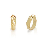 Semi-Twist Hoop Earrings (14K) Popular Jewelry New York