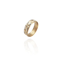 Shining Diamond-Cut Wedding Band (14K) New York Popular Jewelry