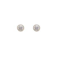 Shiny Stud CZ Earrings (14K)