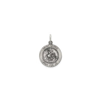 Antique Saint George Medallion Charm (Silver) front - Popular Jewelry - New York