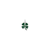 Evergreen Clover Charm (Silver) front - Popular Jewelry - New York