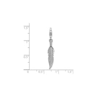 Feather Charm (Silver) scale - Popular Jewelry - New York