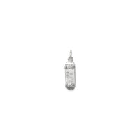 Grooved Skateboard Charm (Silver) back - Popular Jewelry - New York