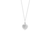 Heart Ash Holder Necklace (Silver) front - Popular Jewelry - New York